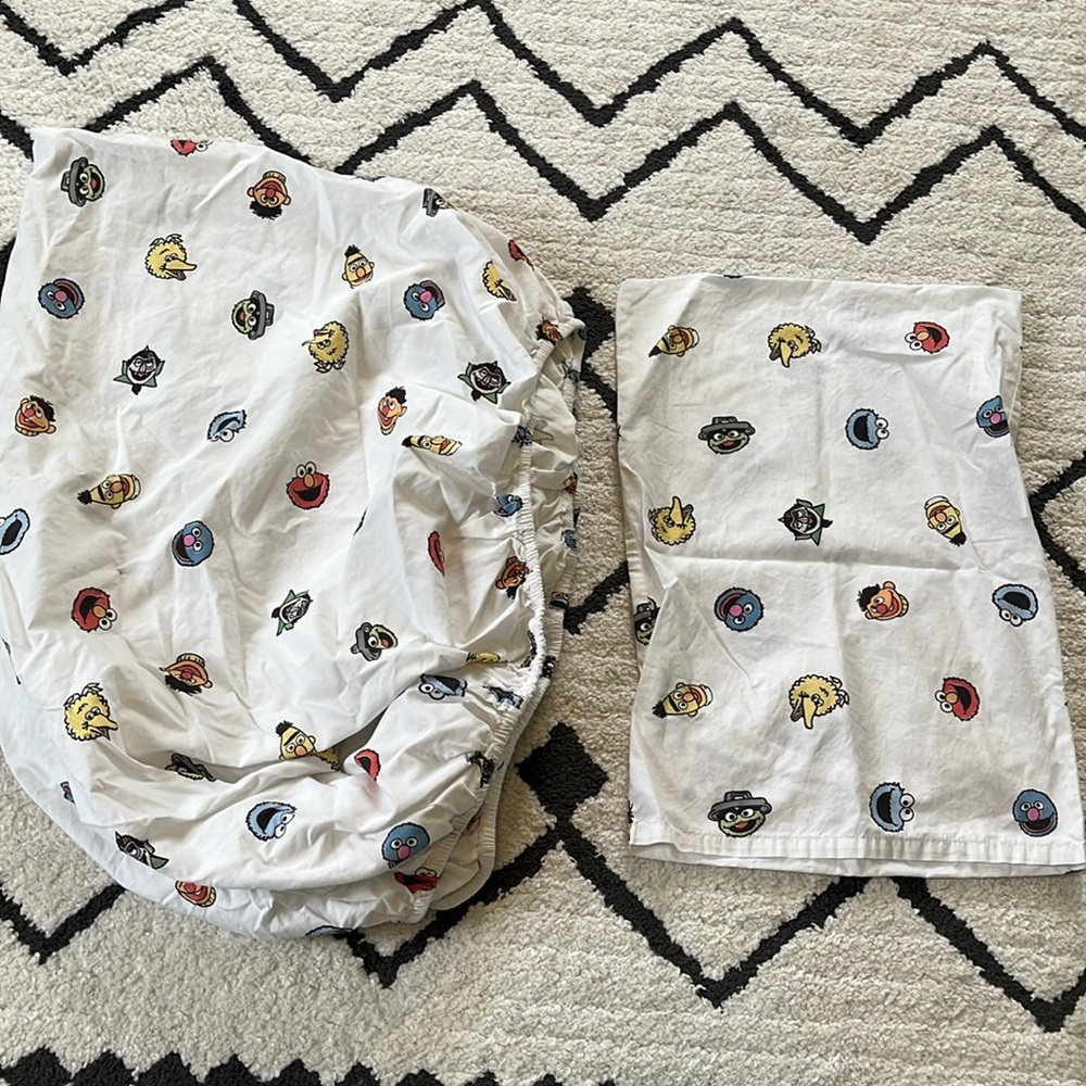 Brooklinen Sesame Street toddler crib sheets - Picture 2 of 4